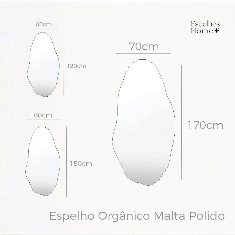 Espelho Orgânico Malta Polido