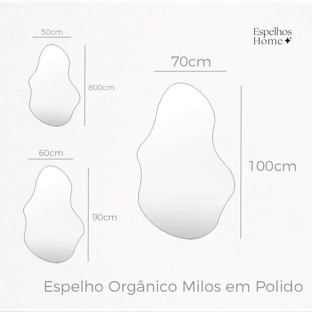 Espelho Orgânico Milos Polido