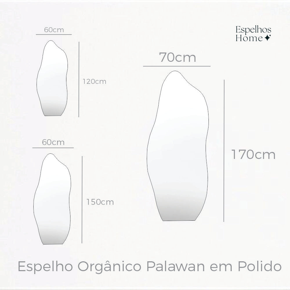 Espelho Orgânico Palawan Polido