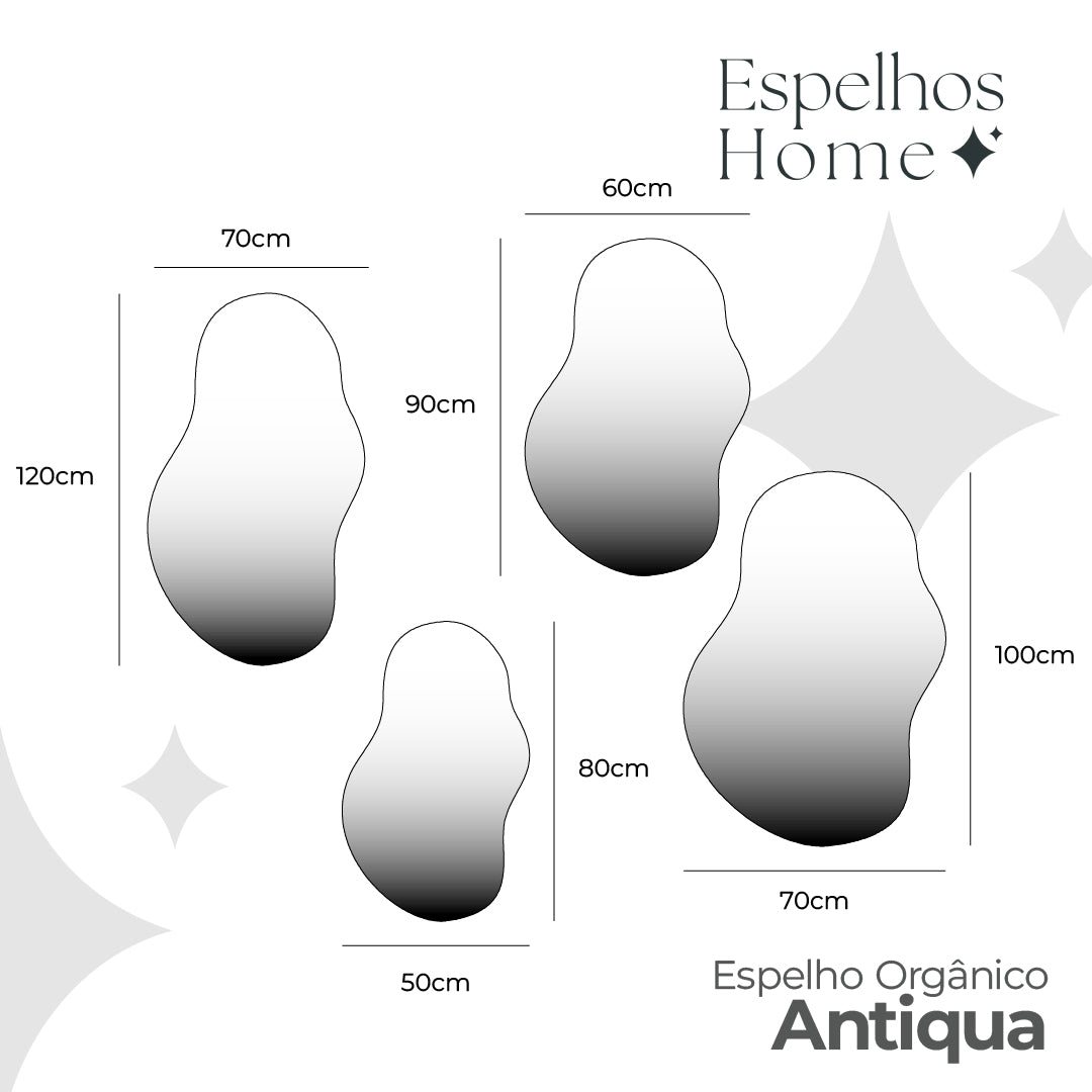 Espelho Antigua Orgânico em couro