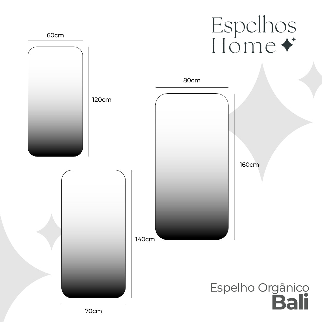 Espelho Bali em Couro