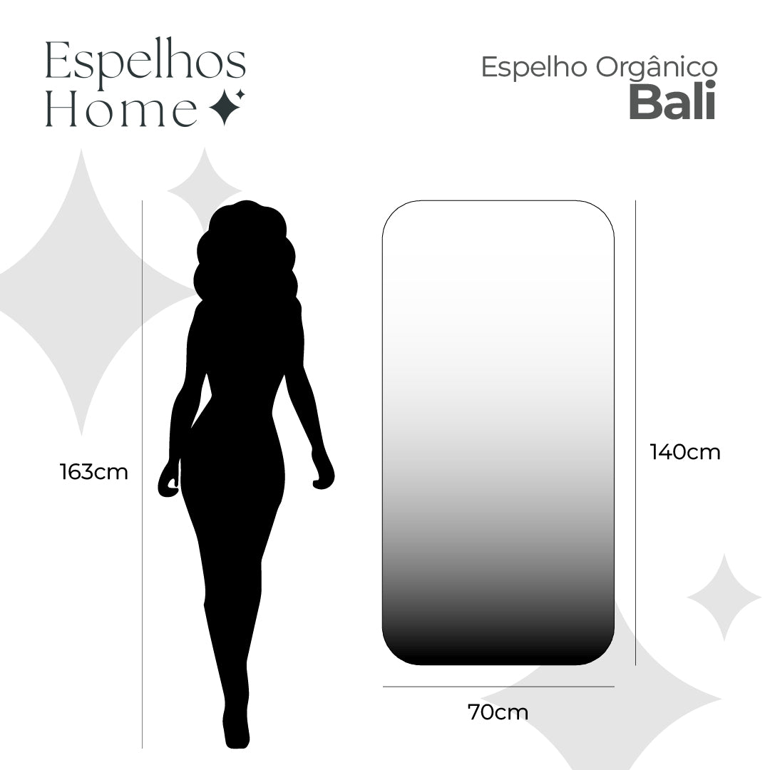 Espelho Bali Extra Grande Couro