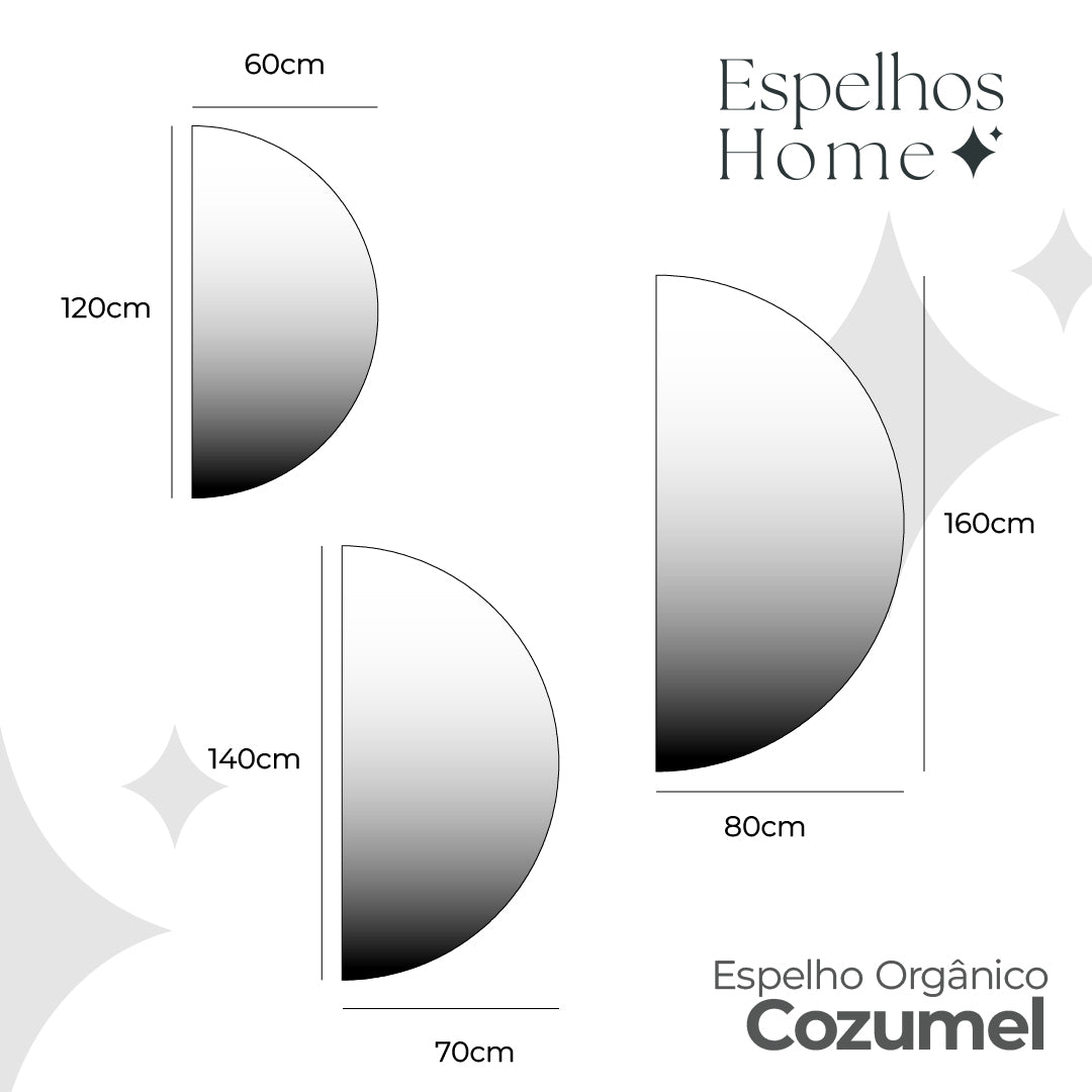 Espelho Cozumel em Couro