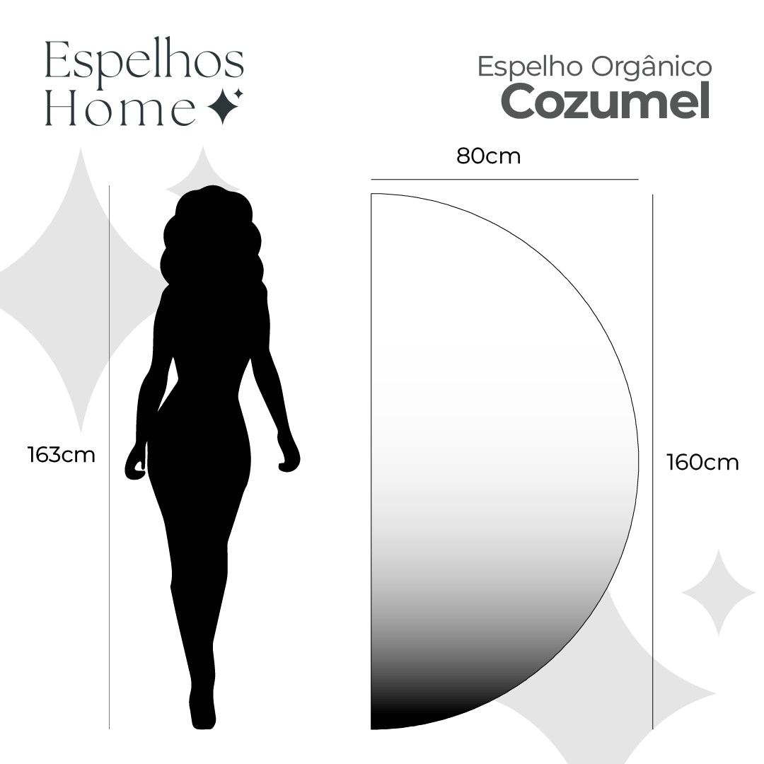 Espelho Cozumel em Couro