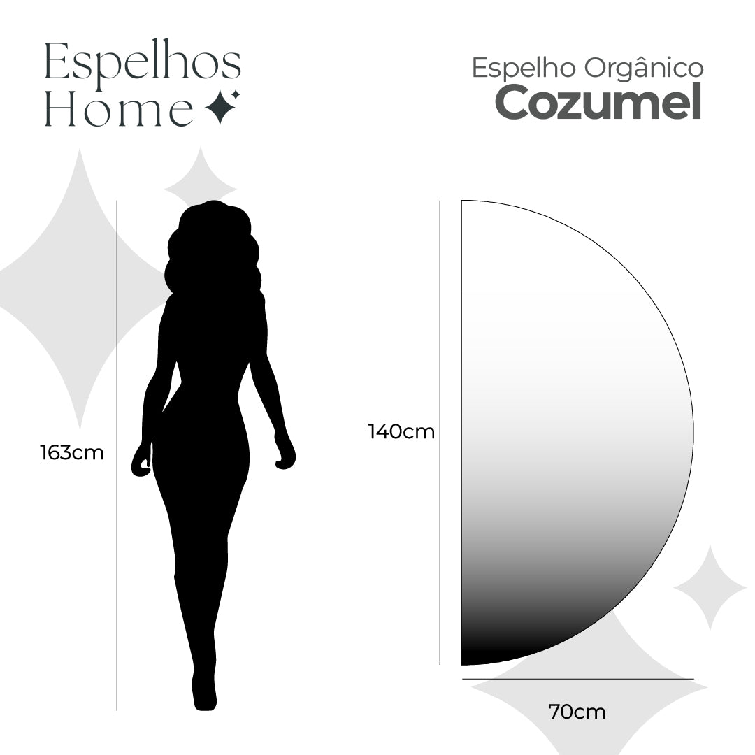 Espelho Cozumel em Couro