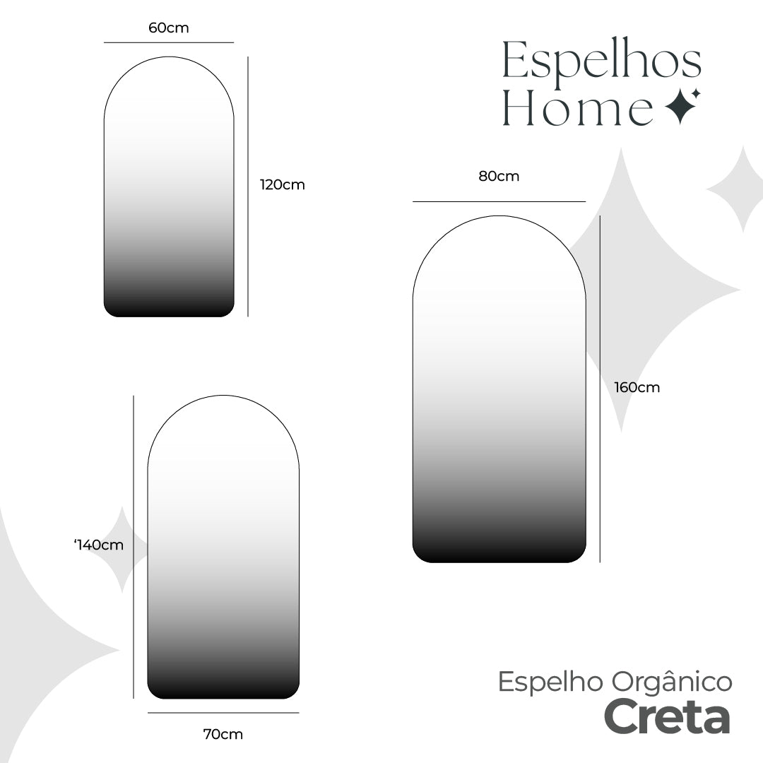 Espelho Vitral Creta Extra Grande Couro