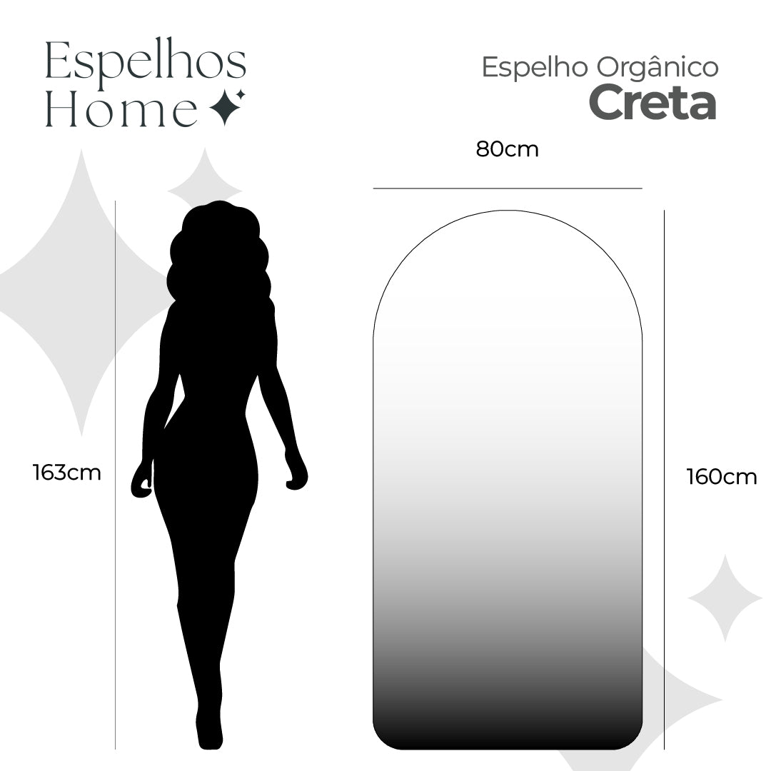 Espelho Vitral Creta Extra Grande Couro