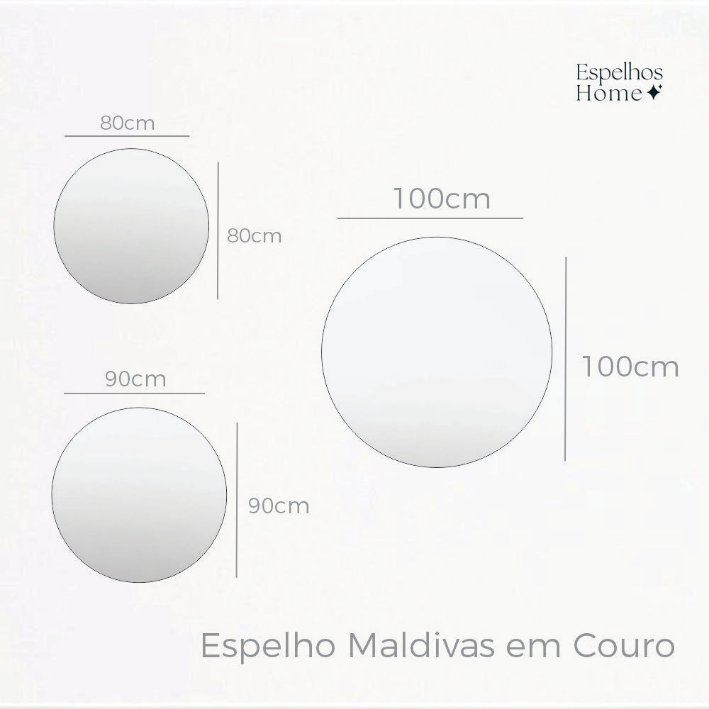 Espelho Maldivas em Couro