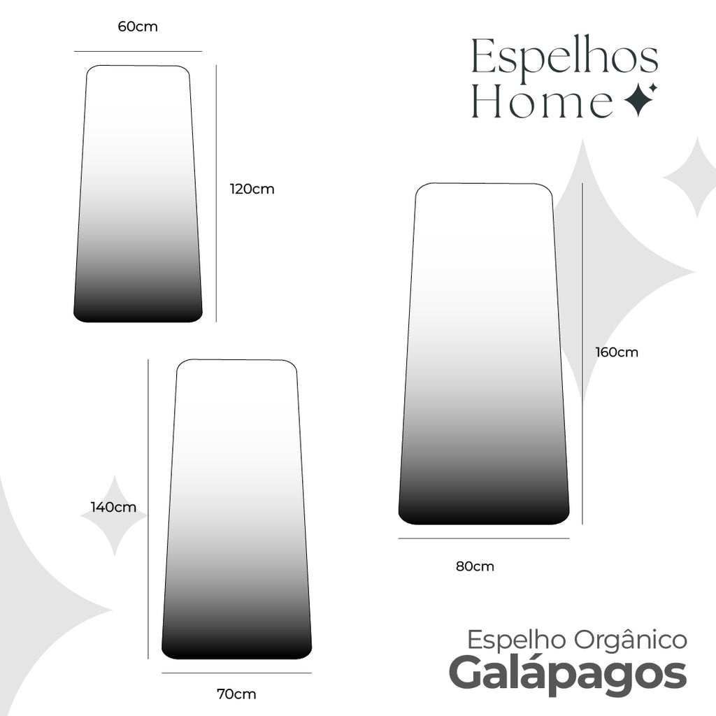 Espelho Galápagos Extra Grande Polido