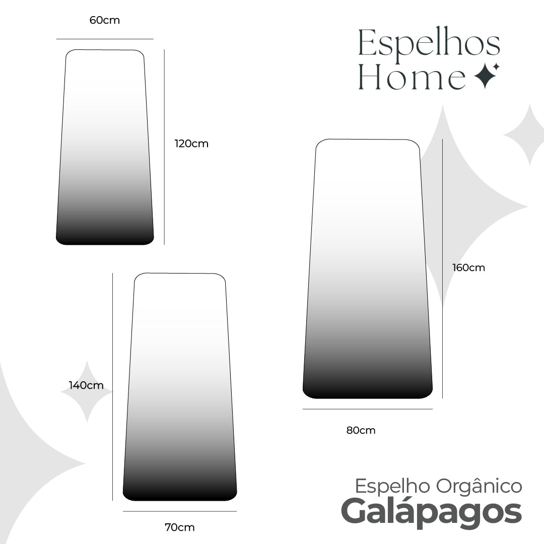 Espelho Galápagos Extra Grande Polido