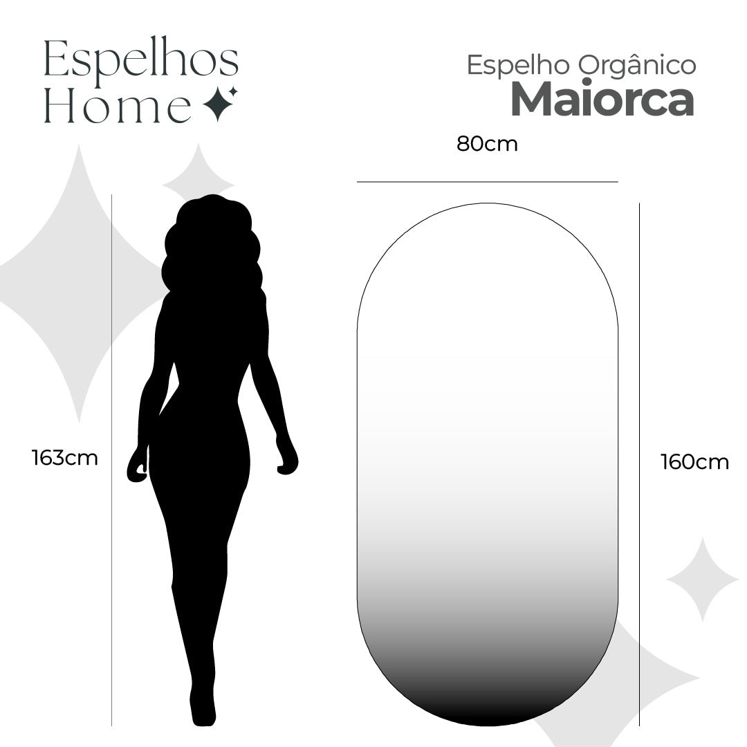 Espelho Maiorca em Couro
