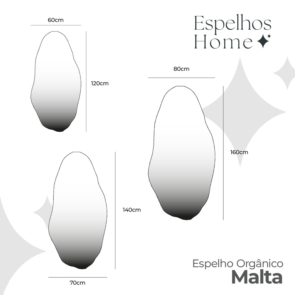 Espelho Orgânico Malta Polido