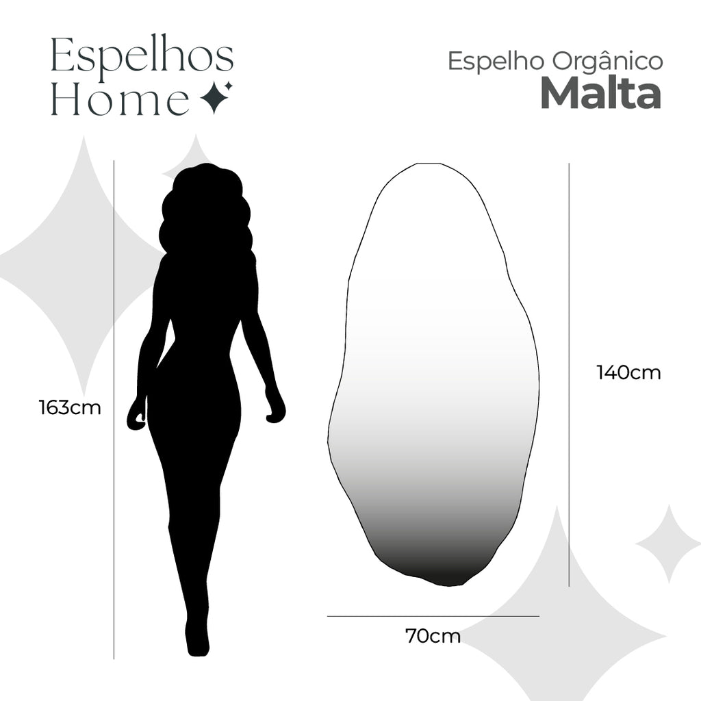 Espelho Orgânico Malta Polido