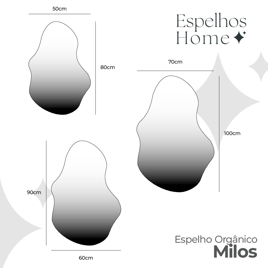 Espelho Orgânico Milos Polido