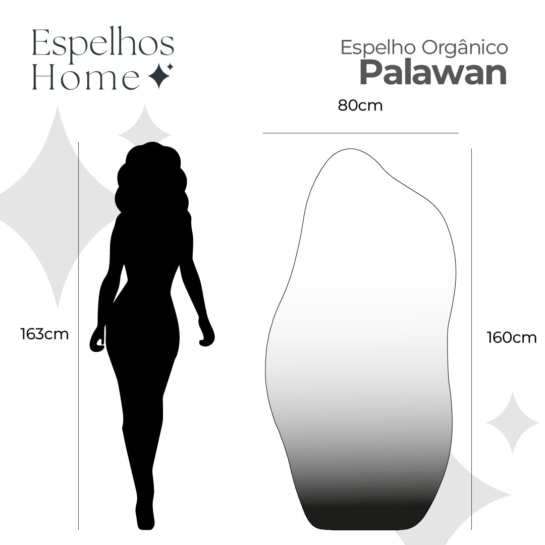 Espelho Orgânico Palawan metal